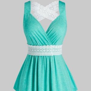 Lace guipure crisscross tank top from Rosegal